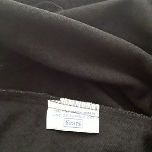 Sears maxi skirt. Black with open knee slits.